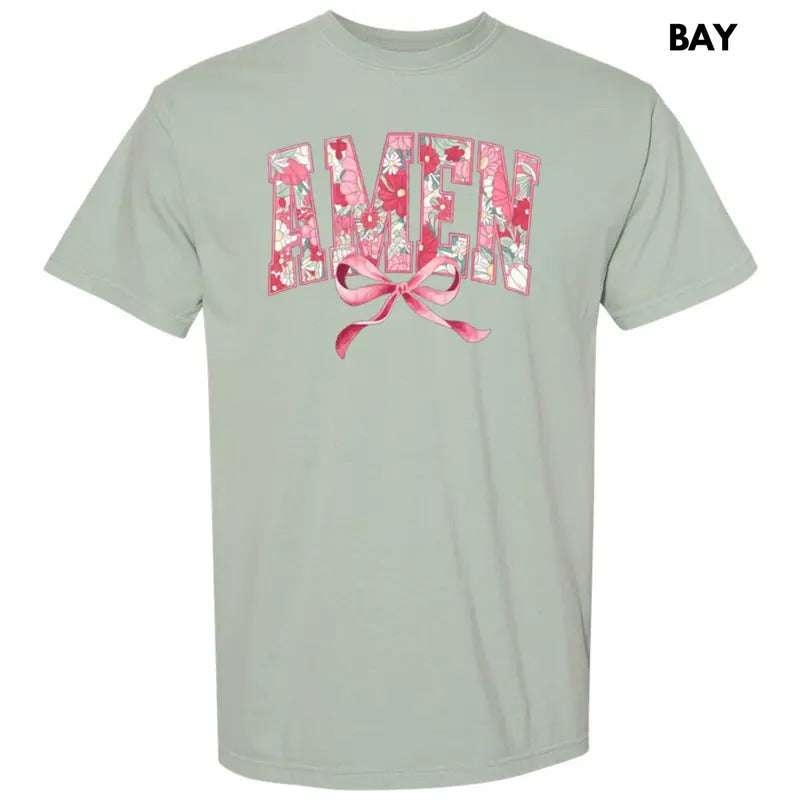 Amen Floral Coquette Comfort Colors T-Shirt
