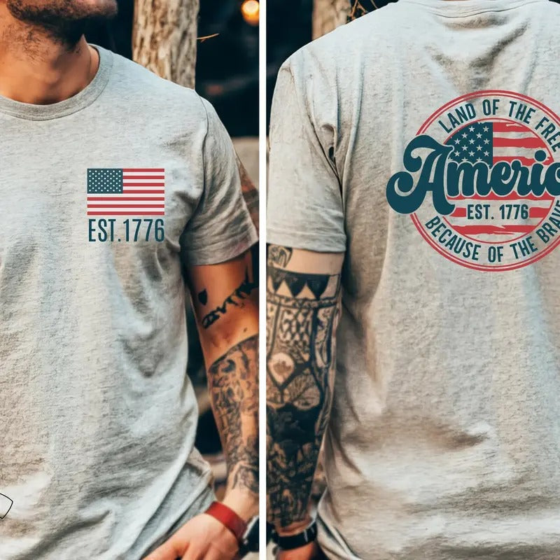 America Flag Shirt, 4th Of July Shirt, Retro Usa Graphic Tee, Star American Graphic Tee, Retro Usa Shirt, Amerikan Men Shirt, Unisex T-Shirt, Gifts For Him Her, Short Sleeve Tee Shirt, Gifts For Birthday