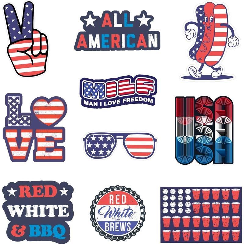 America Sticker Extra Large Stickers for Adults Funny Adhesives with Memes Patriotic Funny Sarcastic Multi