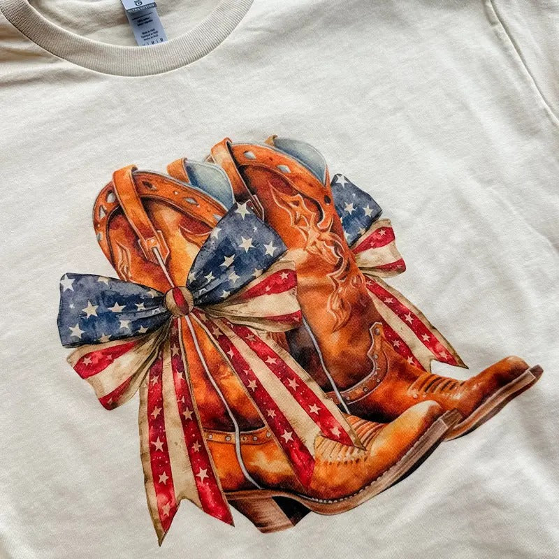 American Coquette Boots Graphic Top