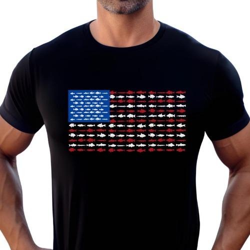 American Flag Fishing shirt, United States Outdoors Lover T shirt Gift, Patriotic Fishing Shirt, Fishing Graphic Tee. Unique Tee made in usa