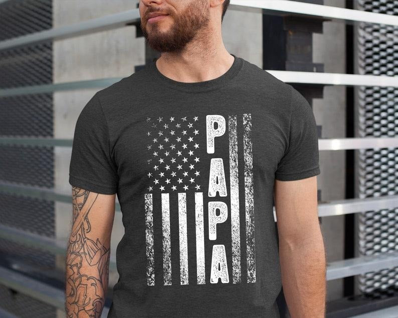 American Flag Papa Shirt, Papa Flag tshirt, Papa Hoodie, T-shirt and sweater
