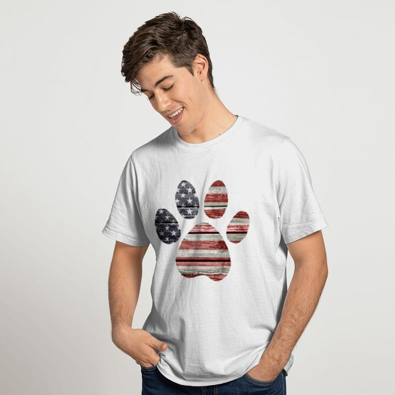 American Flag Paw Print Shirt, Merica Shirt, USA Shirt, 4th Of July Shirt, Dog Lover Shirt, Patriotic Dog Mom Shirt, American Flag Dog Shirt vintage T-shirt, sweater and Hoodie