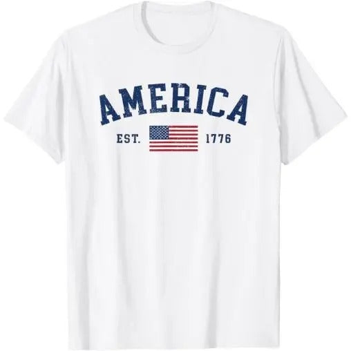 American Flag USA United States Of America US 4th of July T-Shirt Made in USA