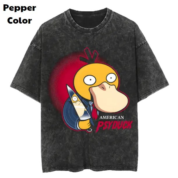 American Psyduck Vintage Tee, Psyduck T-Shirt, Pokemon Graphic Tees, Pokemon Shirt, Unisex Anime Shirt, Menswear Womenswear Streetwear
