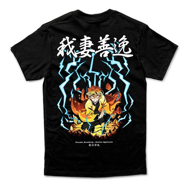 Anime Anime shirt, Zenitsu, Manga shirt, Anime lover, Gift for anime lover, Gift shirt, Anime fan, Otaku, Cool anime shirt, Oversize, Demon S.