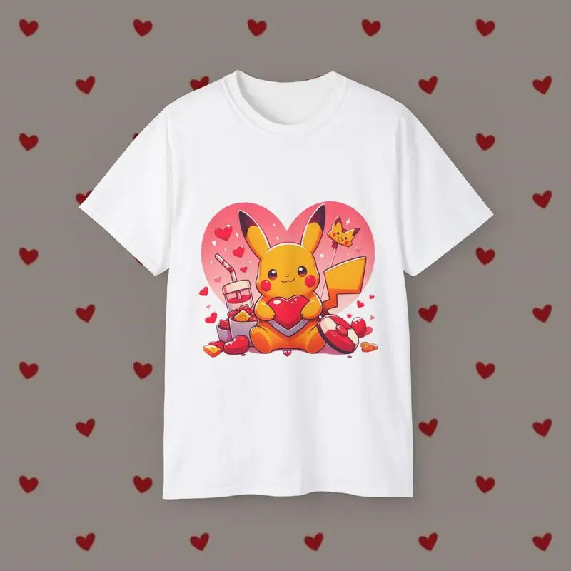 Anime Valentine's Day Hearts Shirt Crewneck Hoodie, Anime Shirt Gift For Otaku