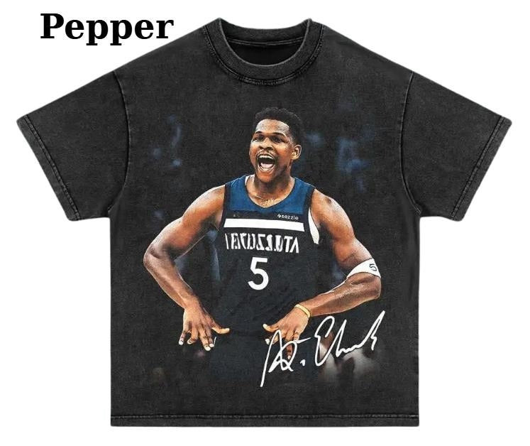 Anthony Edwards 2025 Playoff V2 Vintage Graphic T-Shirt, Funny Basketball Graphic Tee, Retro Playoff Gift Present Menswear Top Streetwear