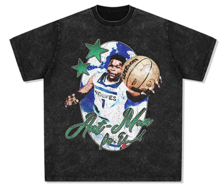 Anthony Edwards Tee 2025 Vintage 90s Graphic T-Shirt A1, Classic Funny Tee, Short Sleeve, Rugby Fan Gift Menswear Top, Womenswear Top Streetwear