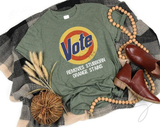 "Anti Trump Shirt - Vote Shirt - Vote Removes Shirt - Vote Removes Stubborn Orange Stains - Anti Trump Gifts  - Vote Shirt Women" Top Womenswear