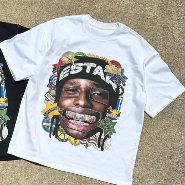 Aonga Harajuku Vintage Y2K Aesthetic Print T-shirt Loose Gothic Fashion Street Rock Tops T-Shirt, Hoodie, Sweatshirt S-3XL, Streetwear & Underwear