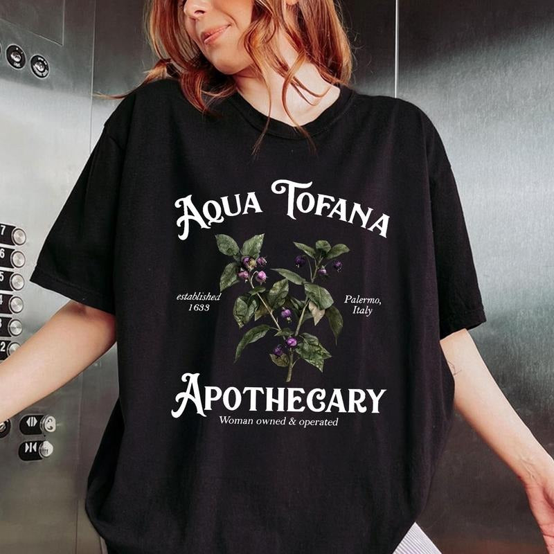 Aqua Tofana Apothecary Comfort Colors Shirt, My Body My Choice Tee, Funny Feminist Shirt Cotton Fabric Top Traditional Womenswear Collar Garment Soft