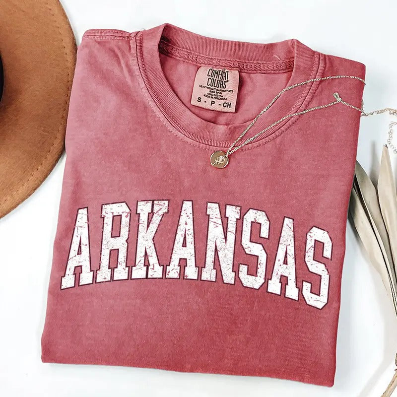 Arkansas, Football, Sports, Game Day, Big Game, Touchdown, Tailgate Party, University, College, State Tshirt, Women's Comfort Colors Tshirt, Graphic Tee