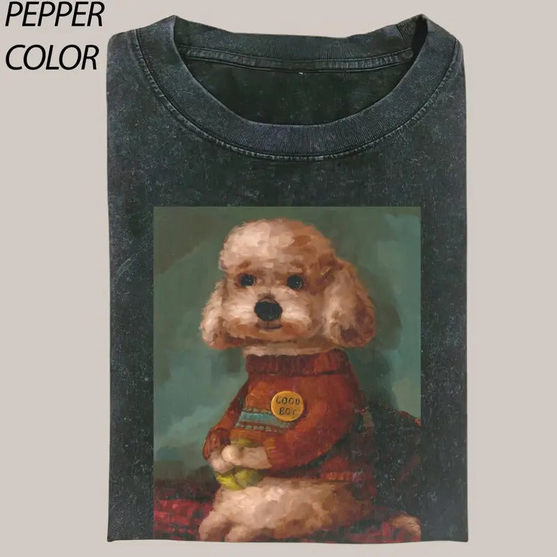 Artist Alison Friend Artwork Cute Pet Painting Vintage Graphic T-shirt , Funny Dog Cute lovers Tee, meme shirts, Gift For him and her, Menswear Top