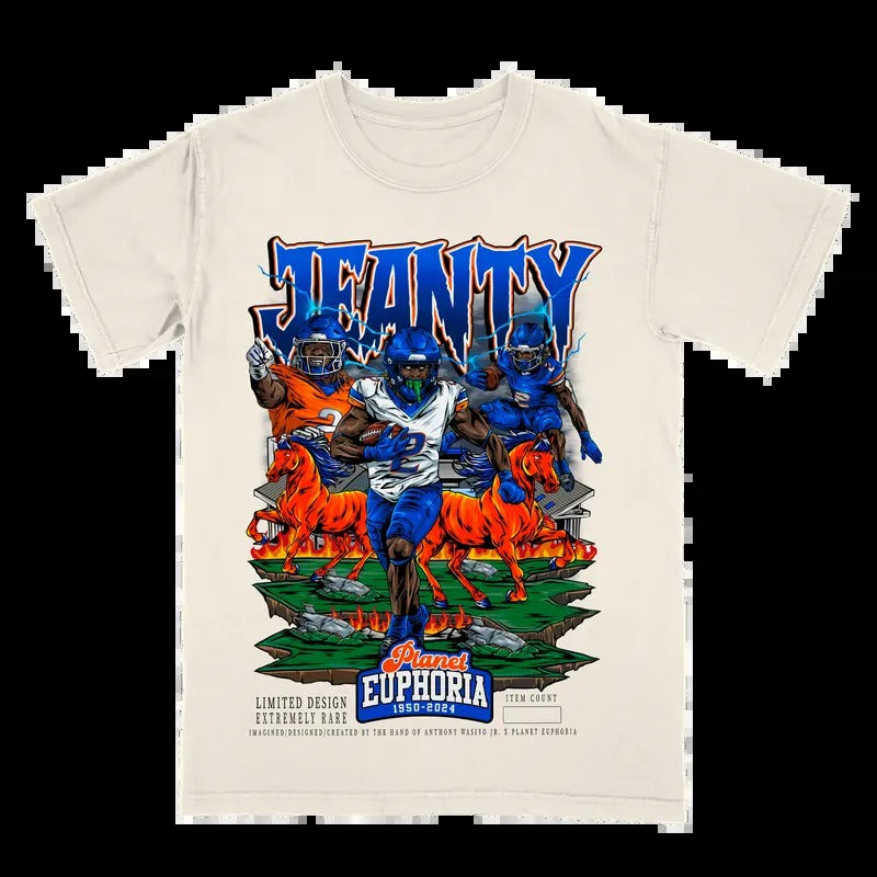 Ashton Jeanty Off-White Tee for Men - Soft and Comfortable Shirt - Menswear - Graphic T-Shirt