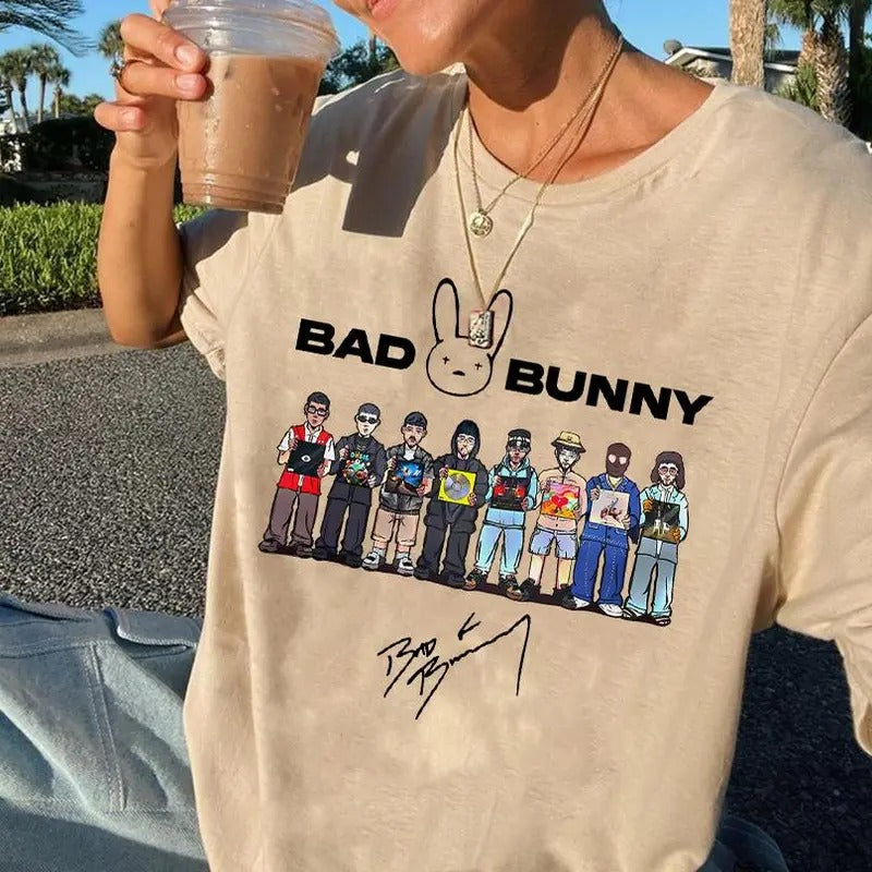 B Bunny albums shirt, Debi Tirar Mas Fotos Shirt, Latin Music Tee, Reggaeton Fan Gift, Streetwear for Reggaeton Lovers, Puetorico rappers, gift for fansstyle{n002}3
