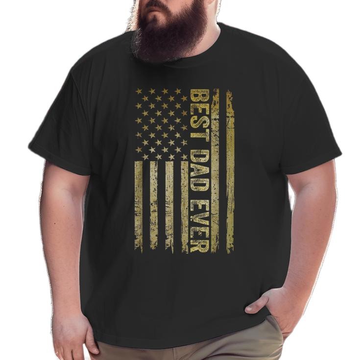 B*st Dad Ever Shirt, Father's Day Gift For Men, Us American Flag Fathers Day Tee, Daddy Men T Shirt, Unisex Short Sleeve Tee, Casual Clothing