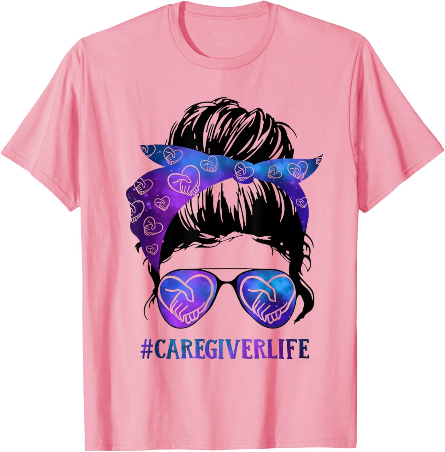 #CaregiverLife Messy Bun Glasses Galaxy Care Design