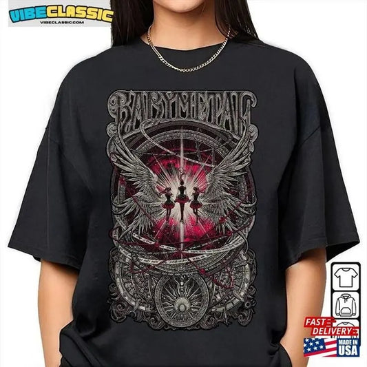 Babymetal Us Tour 2023 Shirt The Babyklok 3 Tee Music Unisex Gifts Fan T-Sh...