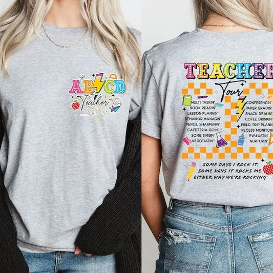 Back To School Retro Teacher Tour Shirt, ABCD Teacher Shirt,Back To School Shirt,Teacher Gift, First Day of School Shirt, Elementary Shirt,Gift For Teacher