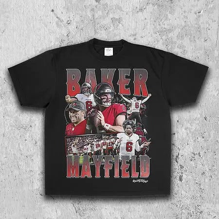 Baker Mayfield " Playoff Pack " Tee - Soft and Comfortable Shirt - Menswear - Graphic T-Shirt