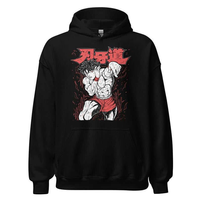 Baki the Grappler Hoodie Gym And Fitness Yujiro Hanma Baki Anime Hoodie Tshirt S-4XL