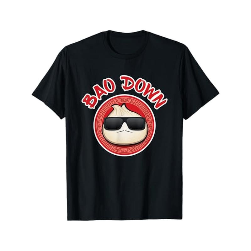 Bao Down Funny Graphic T-Shirt, 100% Cotton Crew Neck Casual Tee, Short Sleeve Printed Top for Men, All-Season Comfort Made in USA