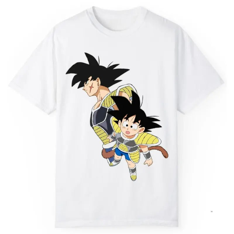 Bardock And Goku Graphic T-Shirt, Dragon Ball Family Anime Vintage Tee, Goku Shirt, Bardock Shirt, Anime Shirt, Unisex T-Shirt, Dragon Ball Merch, Gift For Anime Fans