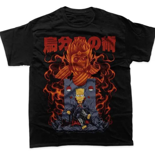 Bart Simpson Susano Shirt, The Simpsons X Naruto Shirt, Animated Shirt, Graphic T-Shirt, Y2k, Unisex T-Shirt, Gift For Men Women Womenswear Menswear Top Streetwear