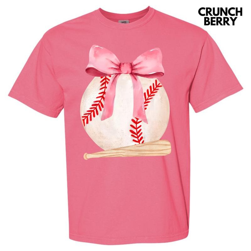 Baseball & Bat Coquette Comfort Colors T-Shirt