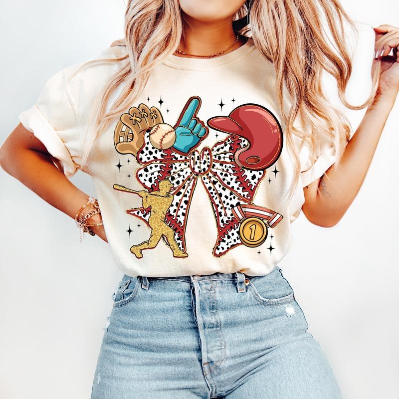 Baseball Coquette T-Shirt, Game Day Baseball T-Shirt, Baseball Bow T-Shirt, Retro Baseball Mama T-Shirt, Baseball Mom T-Shirt, Hey Batter Batter Swing