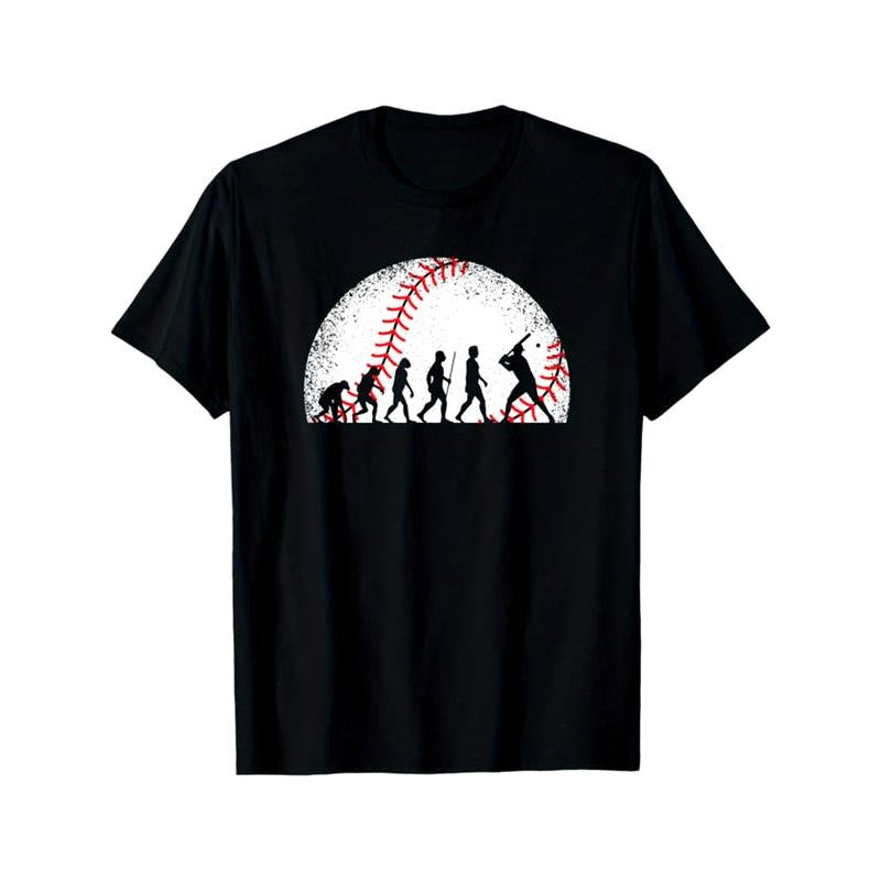 Baseball Printed, Men's Cotton Graphic T-shirt, Casual Short Sleeve Crew Neck Gamer T-shirt, Men's Tee For Outdoor made in usastyle{n002}13