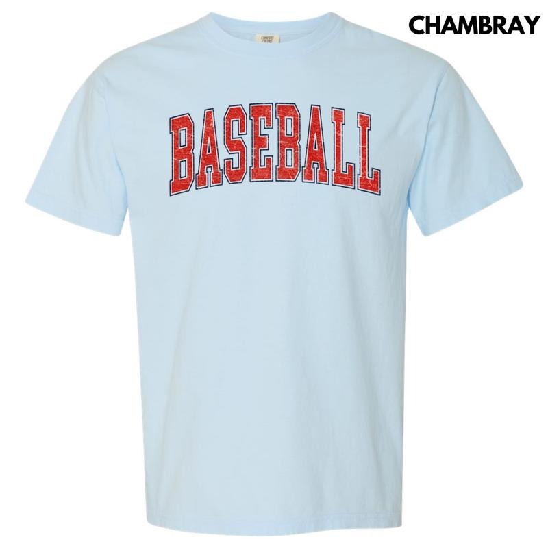Baseball Varsity Letter Comfort Colors T-Shirt