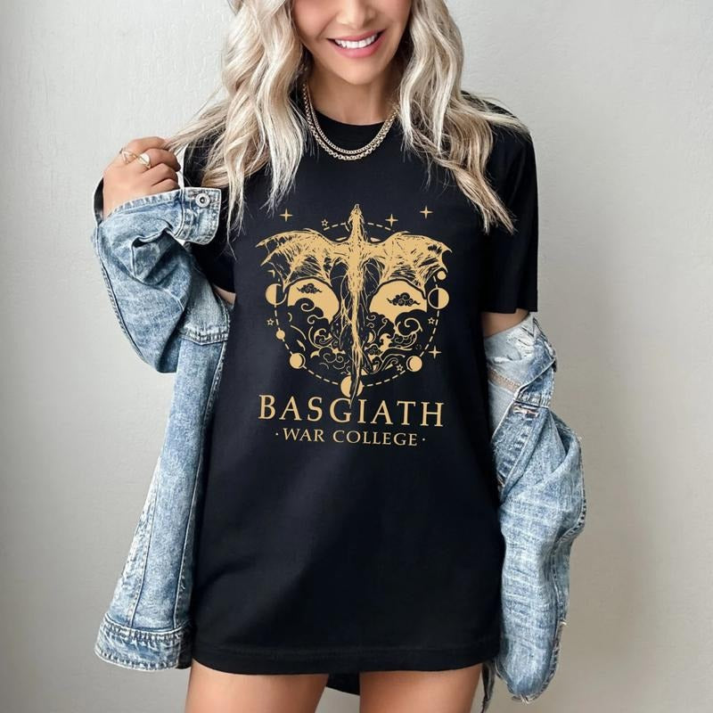 Basgiath War College Shirt, Fourth Wing Shirt, Dragon Rider Shirt, Violet Sorrengail, Xaden Riorson, Onyx Storm Shirt, Rebecca Yarros Merch, Fantasy Book Shirt, Bookish Gift