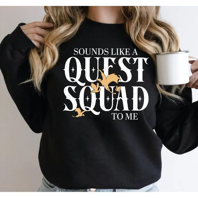 Basgiath War College Sweatshirt, Fourth Wing Quest Squad Hoodie, Ridoc Dragon Rider Shirt, Rebecca Yarros, Fourth Wing, Violet Sorrengail Pullover Tee
