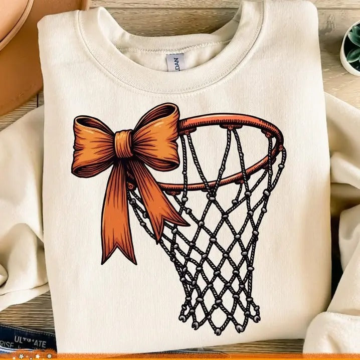 Basketball sweatshirt,hoodie,tshirt, Game Day Coquette Bow sweatshirt,tshirt, Basketball mom tshirt, Game Day, Retro Basketball hoodie