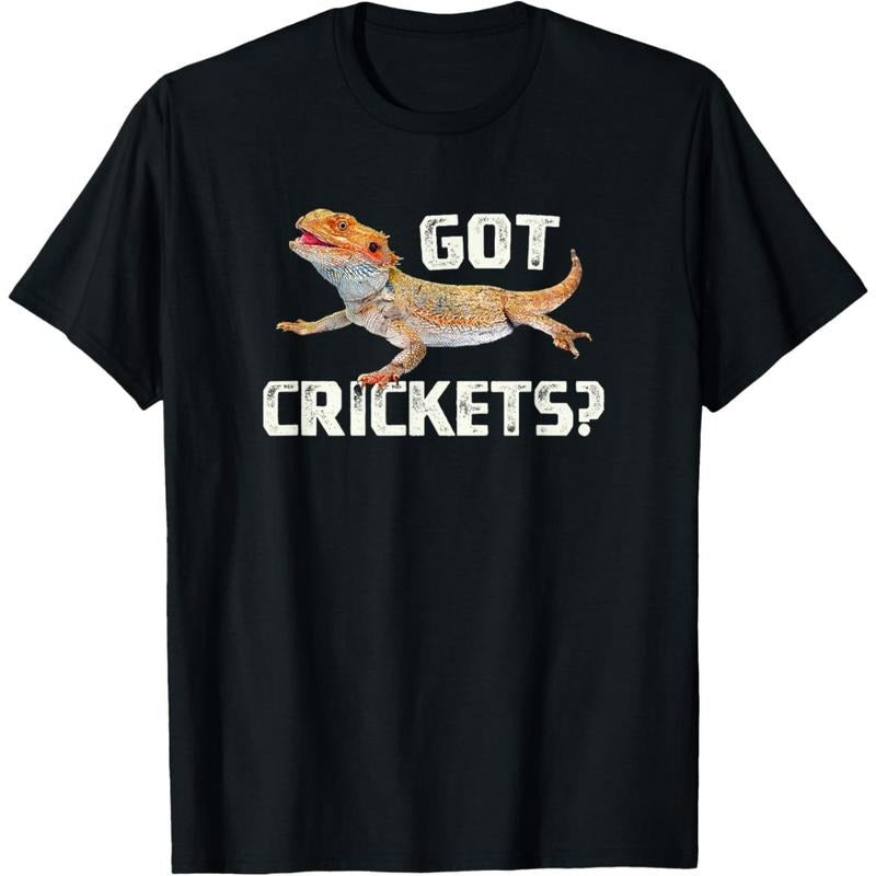 Bearded Dragon Got Crickets Funny Pet Lizard Lover T-Shirt made in usa