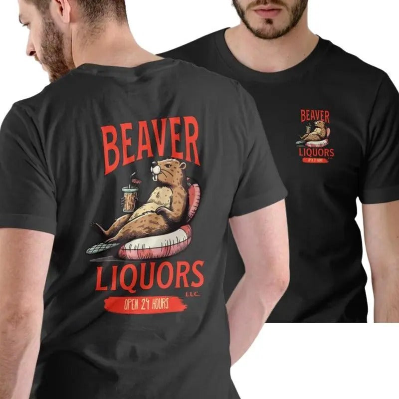 Beaver liquors Shirt, Beaver liquors tshirt unisex cotton, Crewneck Menswear men gifts graphic tee, Top trending, Classic, Gift for Lover, Top, Smooth, Fashion, Funny, Top