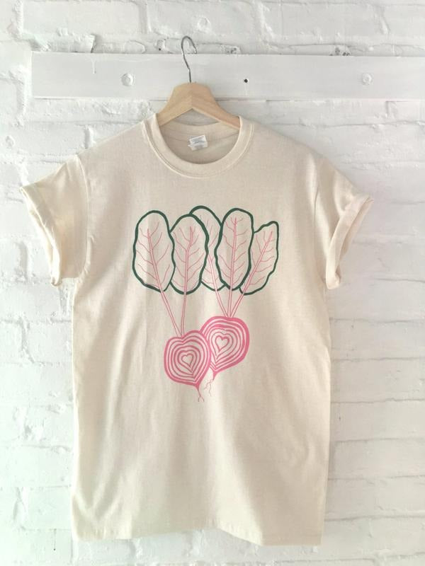 Beet Shirt, Graphic Tee, Vegetable Screen Print Shirt, Clothing Foodie Gift