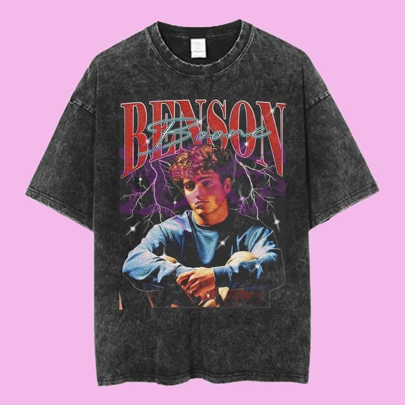 Benson Boone Beautiful Things Tour Graphic Tee, Retro Concert T-Shirt, Vintage Rock Band Style, Music Tour Merch, Unisex Menswear Womenswear Top
