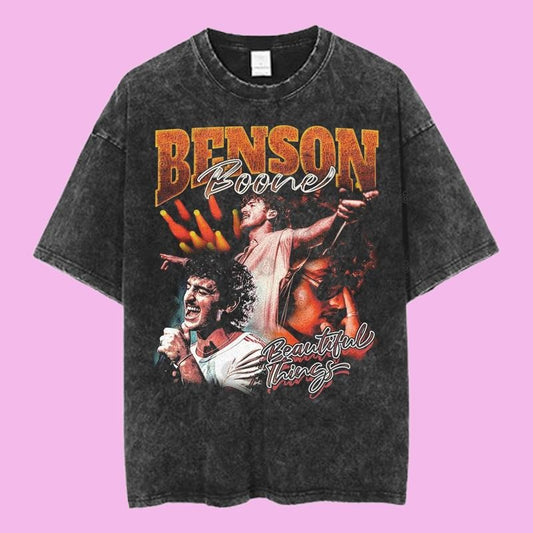 Benson Boone Beautiful Things Tour Graphic Tee, Retro Concert T-Shirt, Vintage Rock Band Style, Music Tour Merch, Unisex Menswear Womenswear Topstyle{n002}2