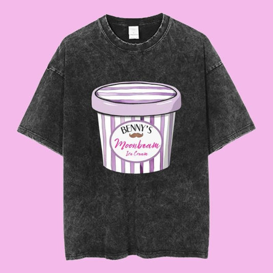 Benson Boone Moonbeam Ice Cream Graphic Tee, Mystical Dessert Design, American Heart Tour Merch, Unisex Menswear Womenswear Shirt, Magical Pop Style