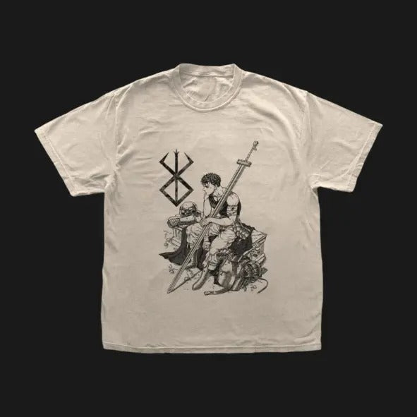 Berserk Guts Vintage T-Shirt, Berserk Shirt, Berserk Merch, Berserk Shirt, Anime Manga Shirt, Anime Graphic Tee, Y2k, Unisex T-Shirt, Gift For Men Women Menswear Top Underwear Tshirt Streetwear