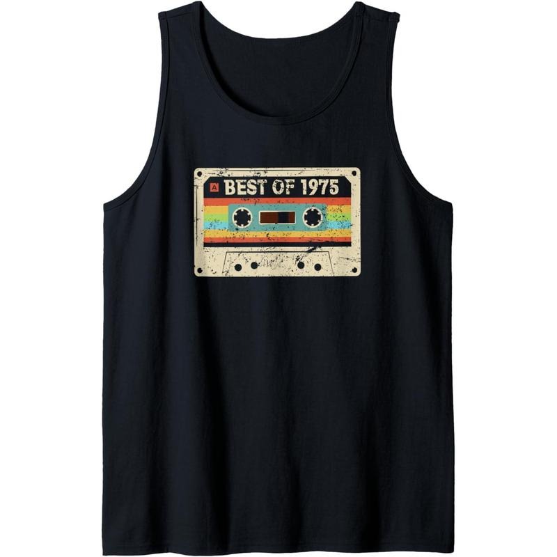 Best 1975 Vintage 50 Year Old Bday Men Women 50th Birthday Tank Top MADE IN USA