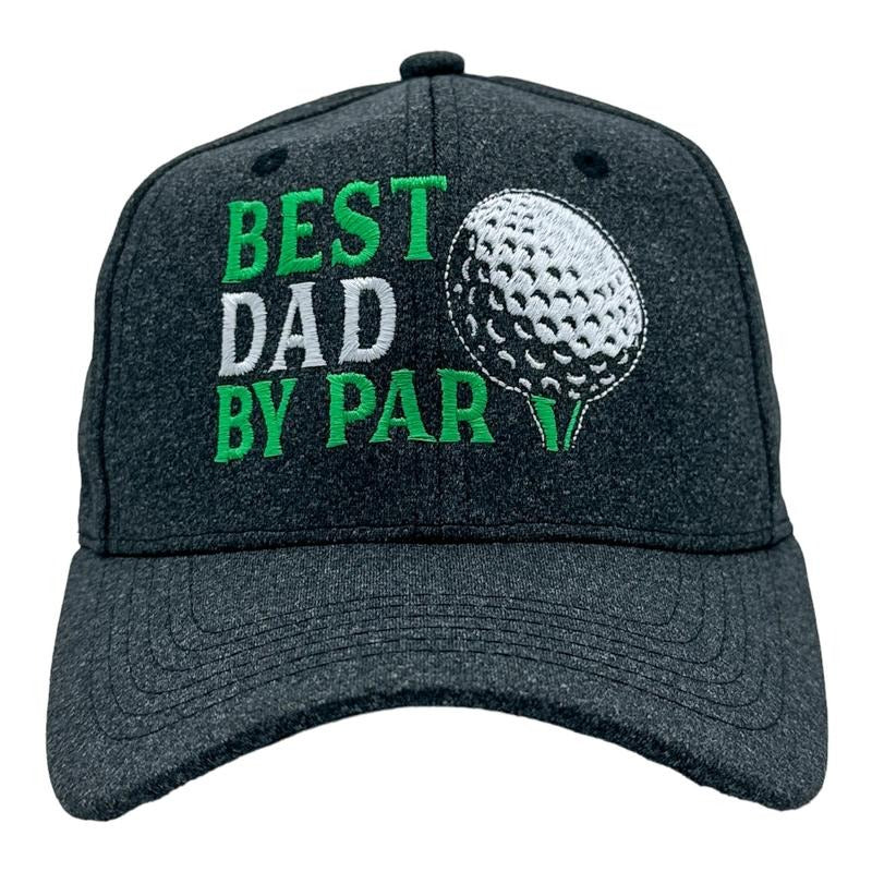 Best Dad By Par Hat Funny Fathers Day Golfing Lovers Novelty Cap Funny Hats Dad Joke Funny Golf Novelty Caps for Men Black - Standard