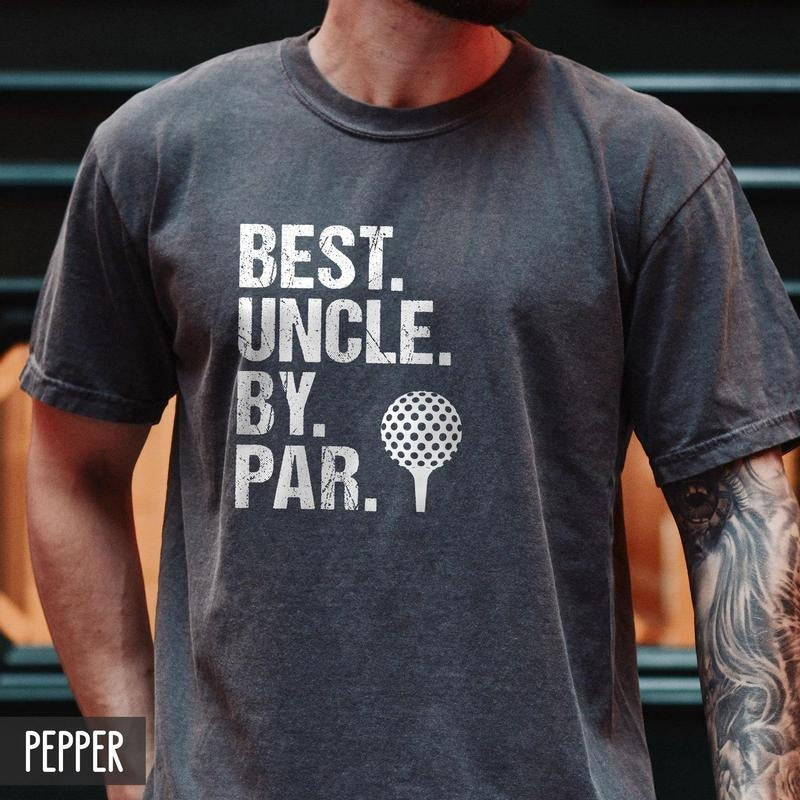 Best Uncle By Par Shirt, Funny Golf Gift for Uncle, New Baby Announcement, Uncle Birthday or Christmas, Cool Uncle Golf Lover