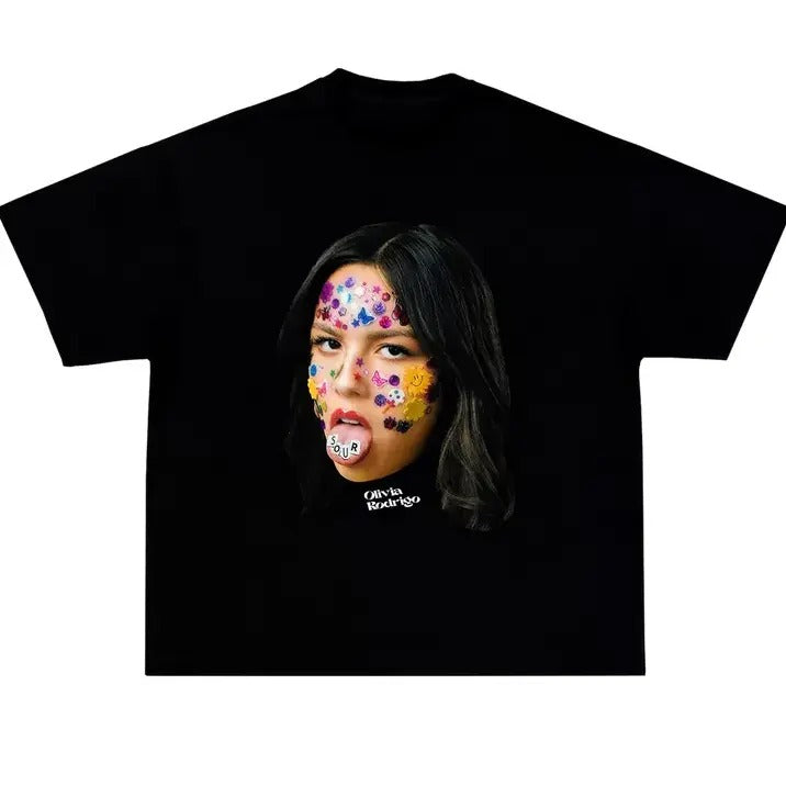 Big Face Oliviaa T-Shirt, Gift Fans Classic Cotton Top