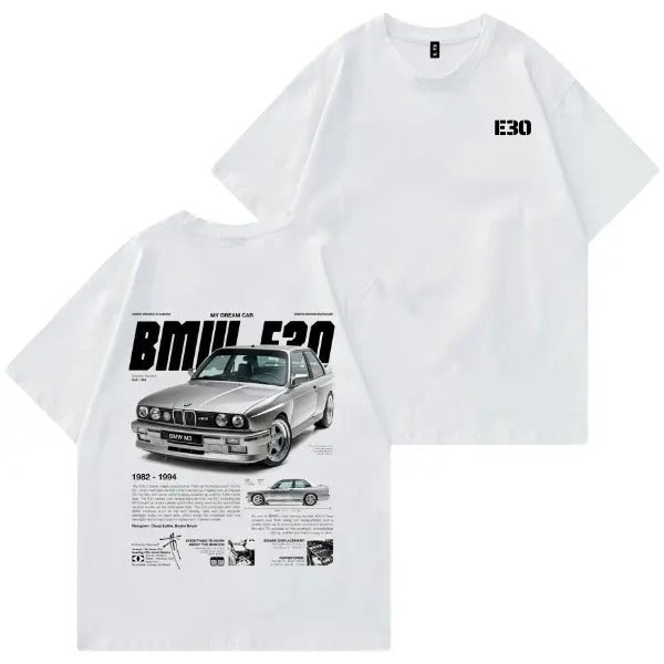 Bimmer E30 T-shirt, Hoodie, Sweater, Car Enthusiast Shirt, Car Clothing, Unisex, Vintage car shirt Classic Cotton graphic tees