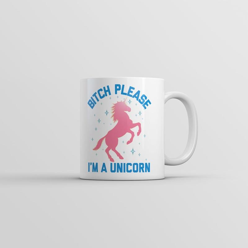 Bitch Please Im A Unicorn Mug Funny Sarcastic Graphic Coffee Cup-11oz Funny Coffee Mugs Ceramic Printed Drinkware Cup