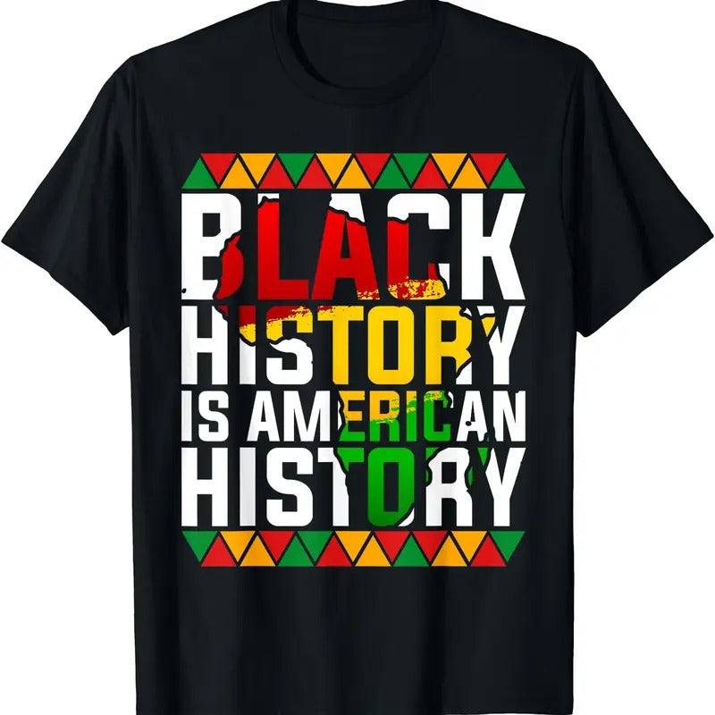 Black History Is American History Patriotic African American T-Shirt | Unisex cotton tee Gifts, Crewneck
